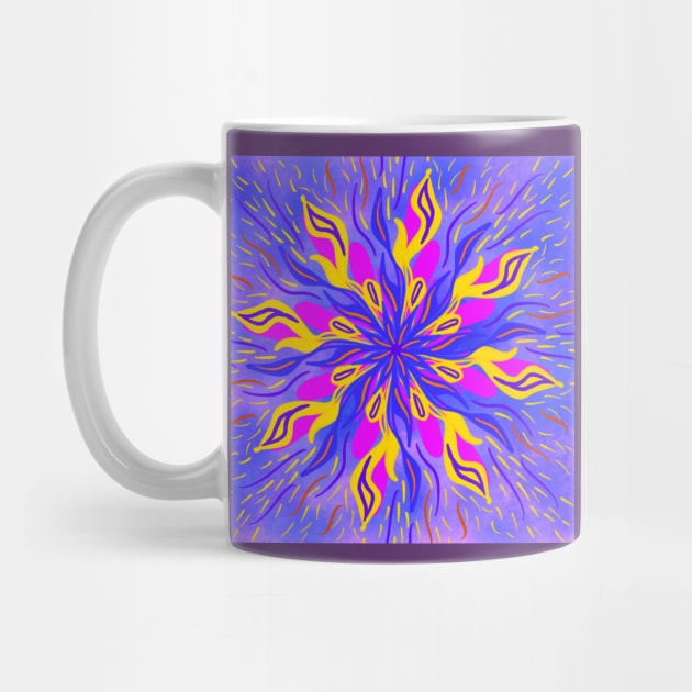 Purple hippie flower by colors